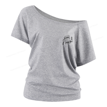 Pagewings Room Numbers Women Off Shoulder T-shirts