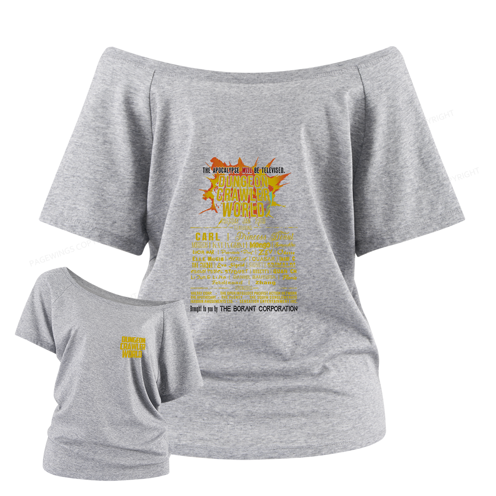 Pagewings Fuel Your Imagination With Sci-Fi World Tour Women Off Shoulder T-shirts
