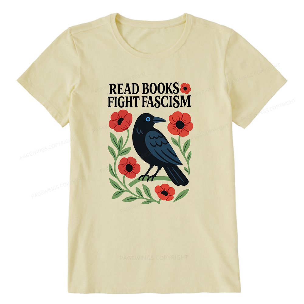 Pagewings Read Books Fight Fascism Unisex Classic T-shirt