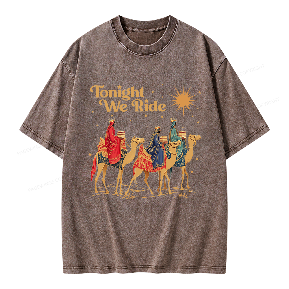 Pagewings Tonight We Ride Unisex Washed T-shirt
