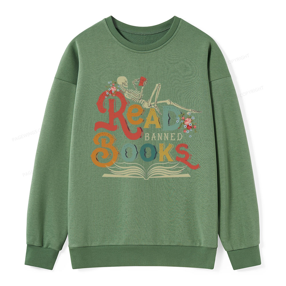 Pagewings Read Banned Books Unisex Classic Sweatshirt