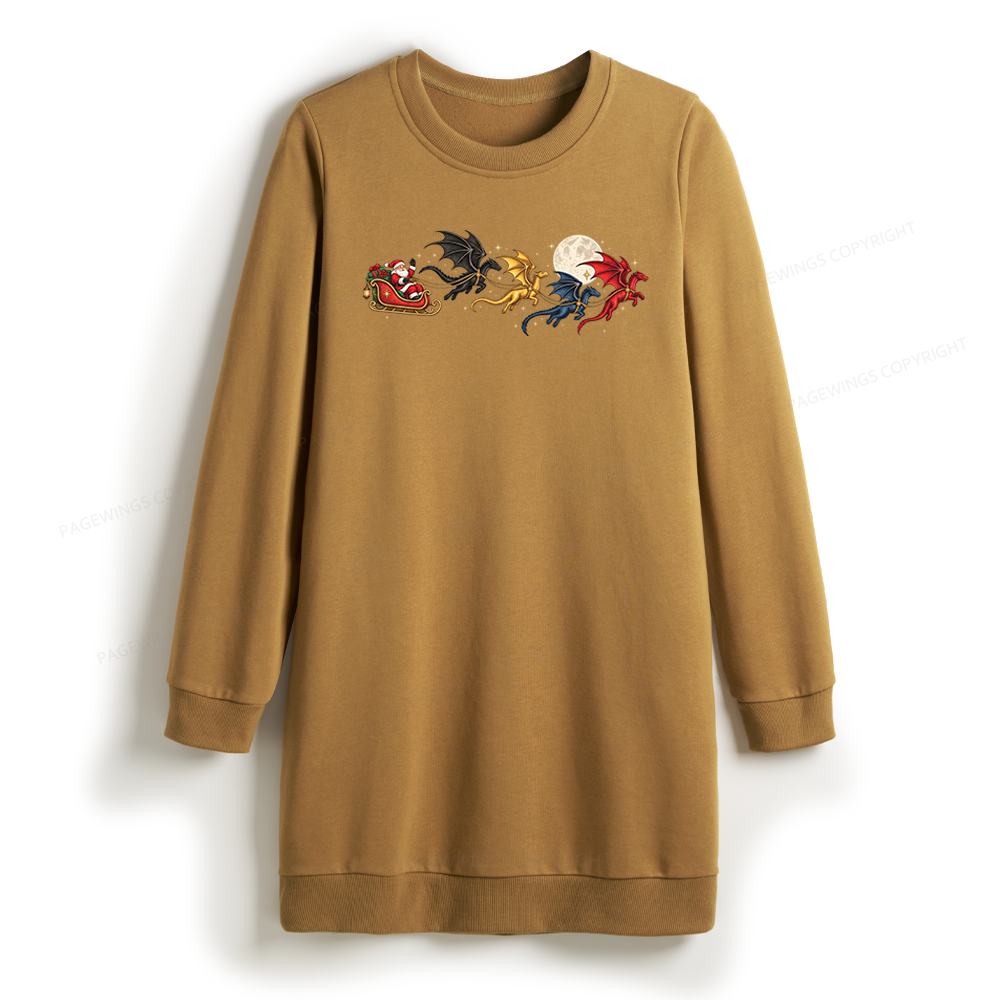 Pagewings Dragon Rider Book Fan Sweatshirt Dress