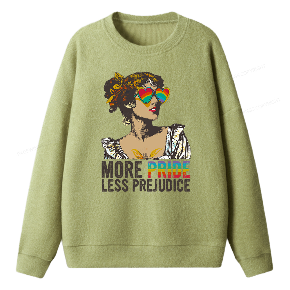 Pagewings More Pride Less Prejudice Unisex Knit Sweatshirt