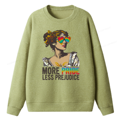 Pagewings More Pride Less Prejudice Unisex Knit Sweatshirt