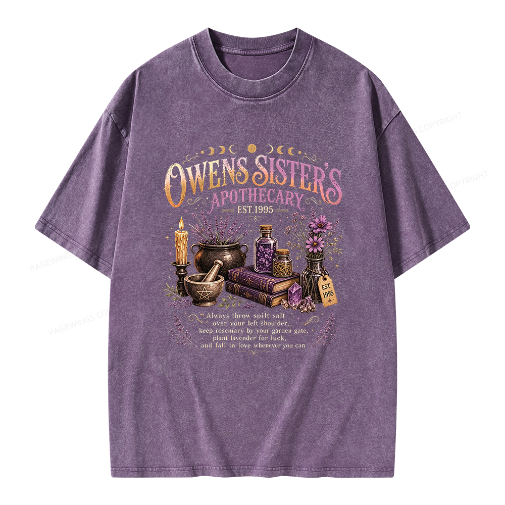 Pagewings Mystical Witchy Unisex Washed T-shirt
