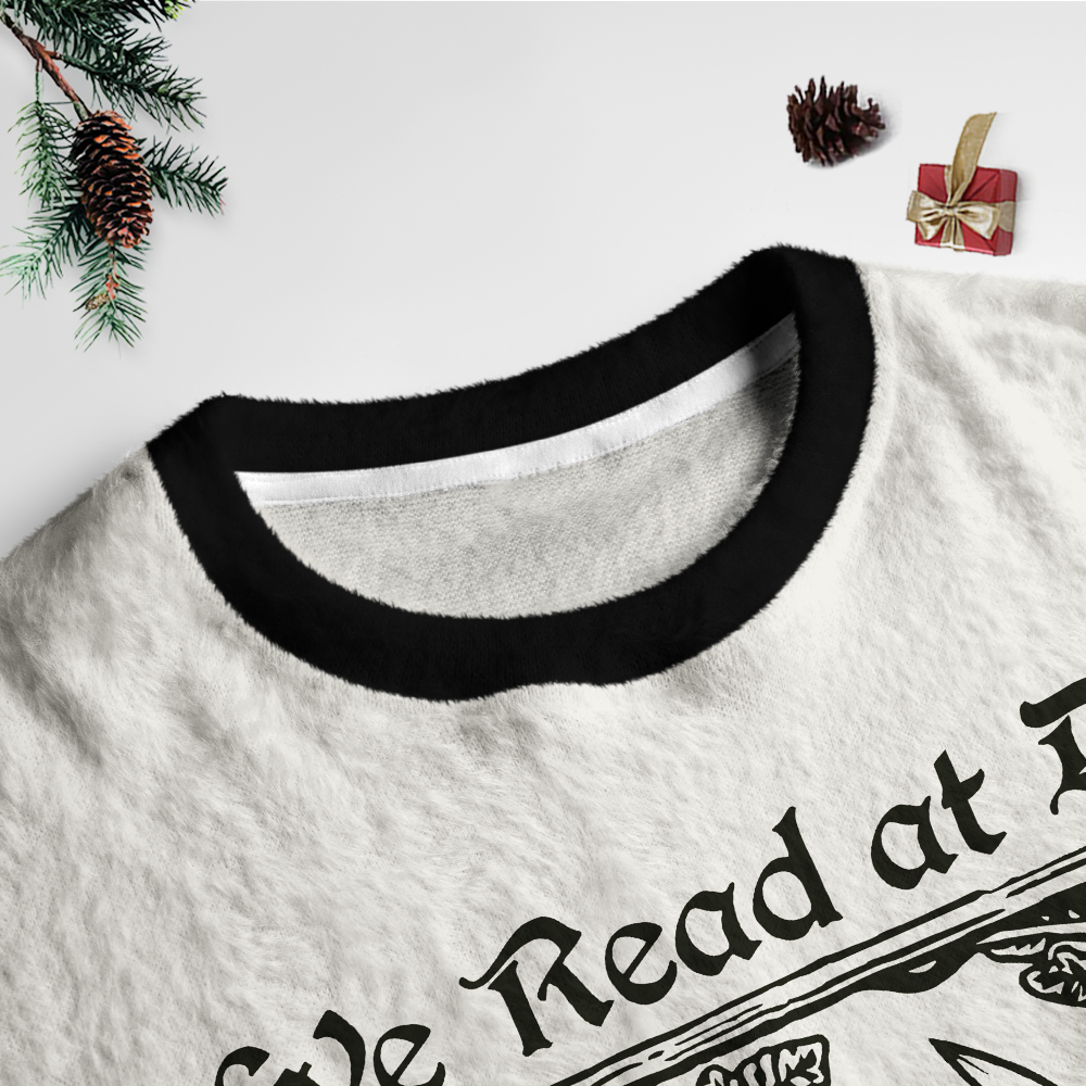 Pagewings We read at dawn Unisex Ugly Light Knit Sweatshirt