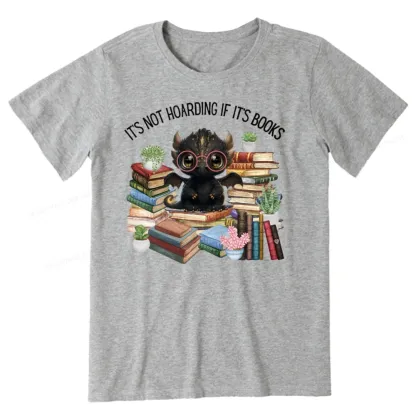 Pagewings Not Hoarding Books Cute Dragon Reading Unisex Classic T-shirt