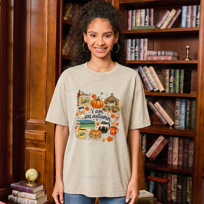 Pagewings I Am an Autumn Unisex Washed T-shirt