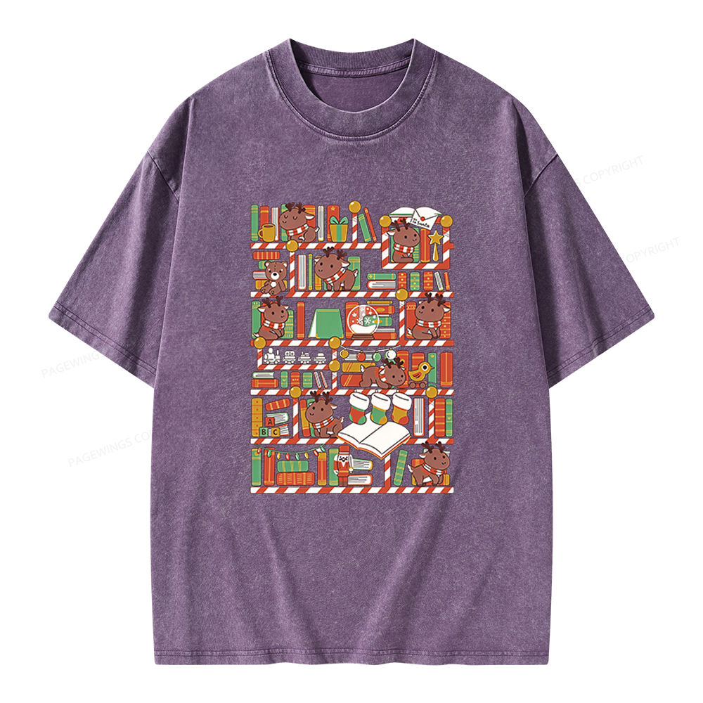 Pagewings Toys Library Unisex Washed T-shirt