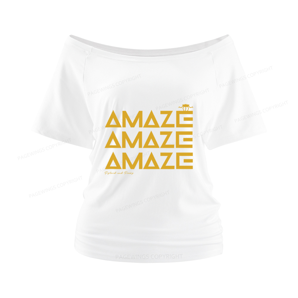 Pagewings Amaze Women Off Shoulder T-shirts