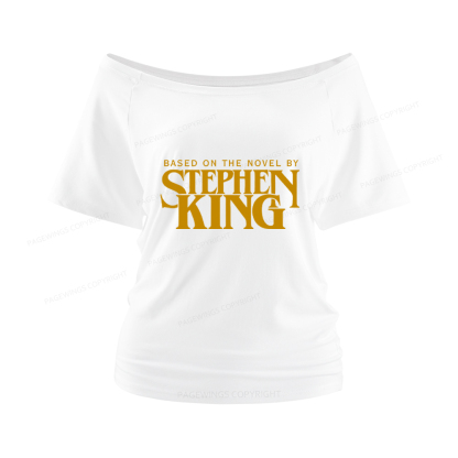 Pagewings Based On A Novel By Horror Writer Women Off Shoulder T-shirts
