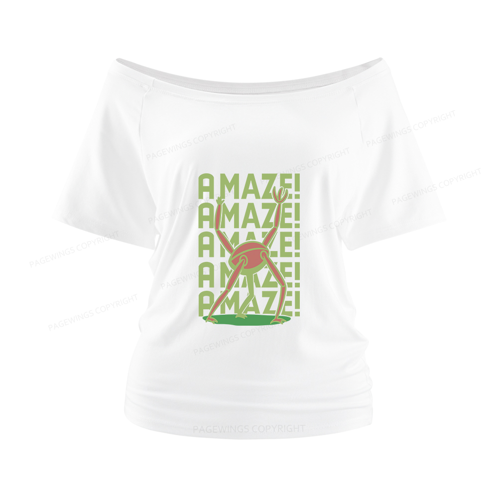 Pagewings Rocky Amaze Women Off Shoulder T-shirts