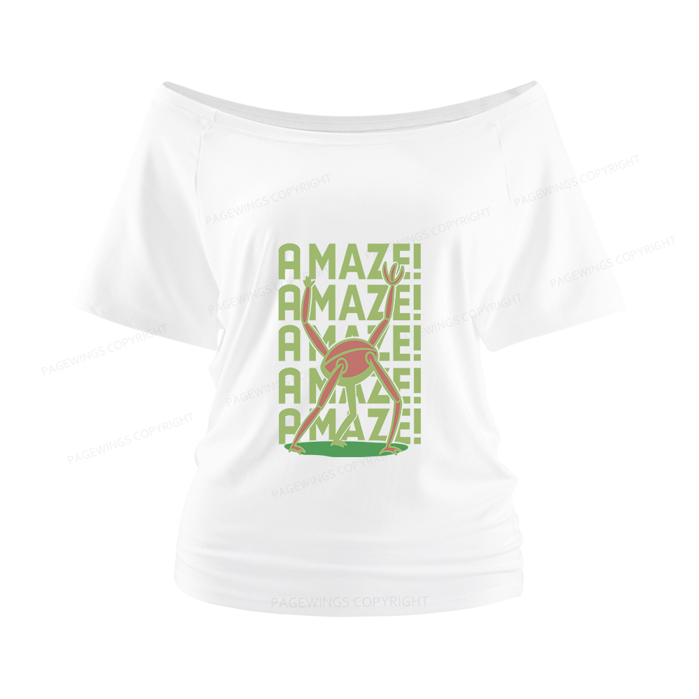 Pagewings Rocky Amaze Women Off Shoulder T-shirts
