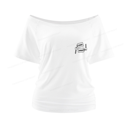 Pagewings Room Numbers Women Off Shoulder T-shirts