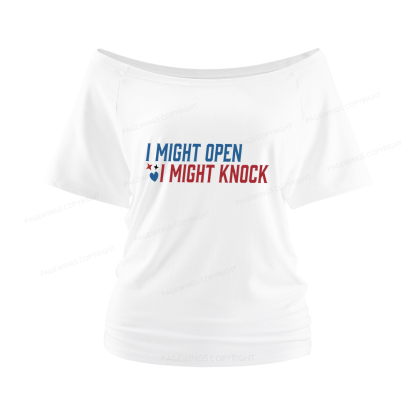 Pagewings I Might Knock Women Off Shoulder T-shirts