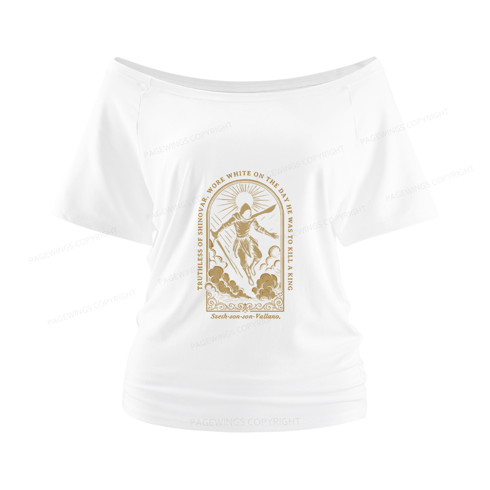 Pagewings Truthless of Shinovar Women Off Shoulder T-shirts