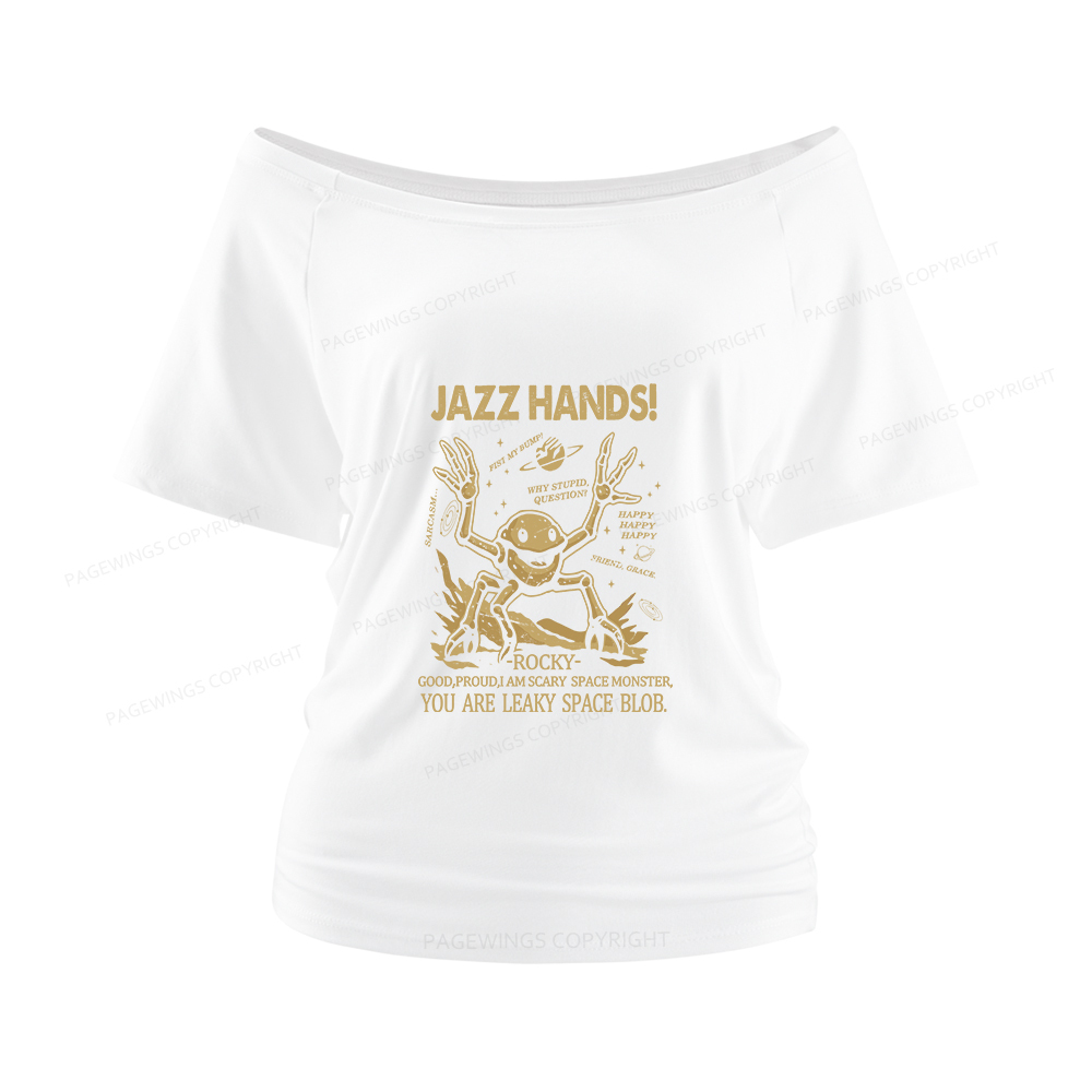 Pagewings You Sleep I Watch Women Off Shoulder T-shirts