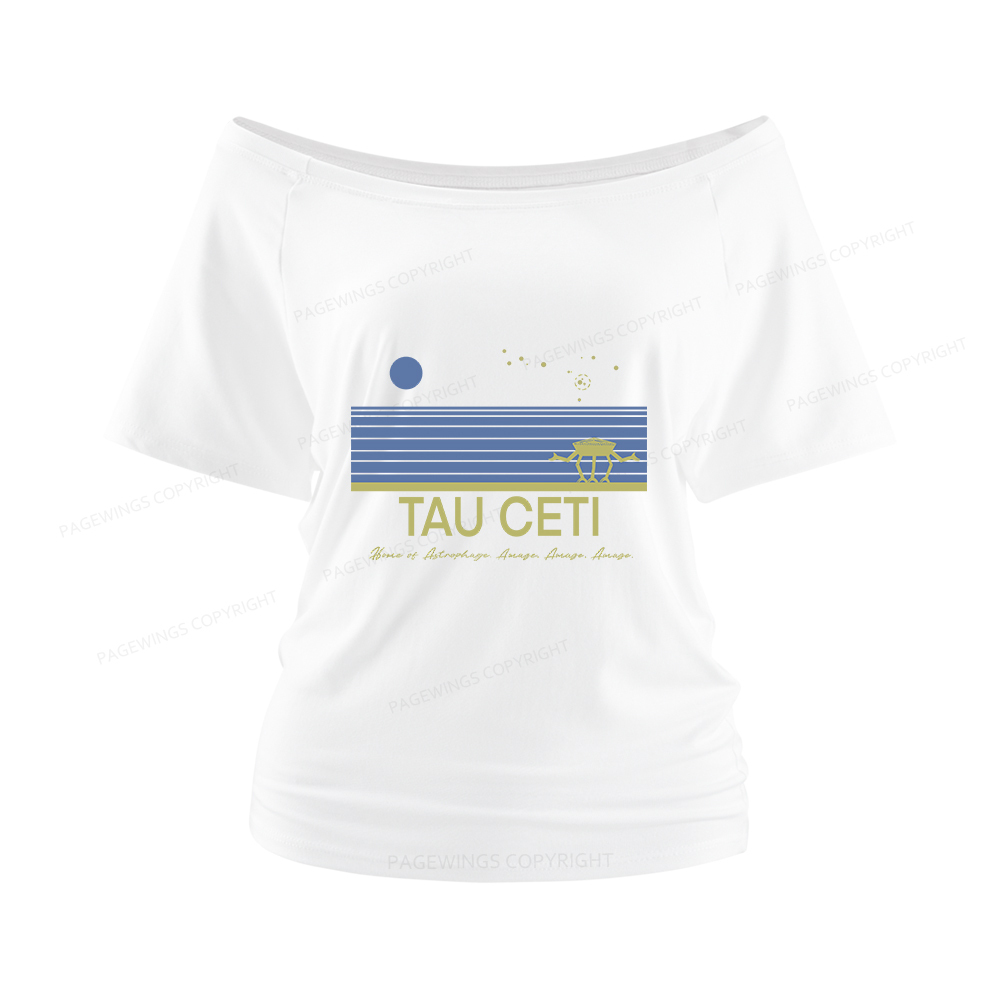 Pagewings Tau Ceti Women Off Shoulder T-shirts