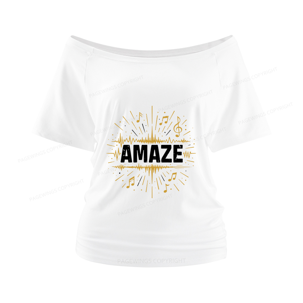 Pagewings Amaze Women Off Shoulder T-shirts