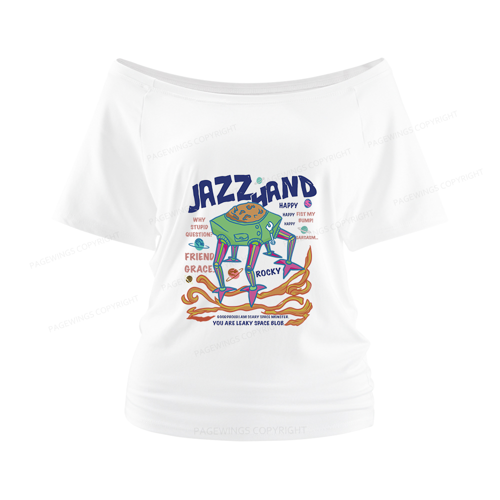 Pagewings Sci-Fi Book Lover Women Off Shoulder T-shirts