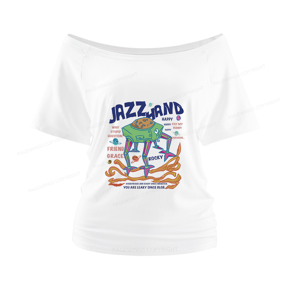 Pagewings Sci-Fi Book Lover Women Off Shoulder T-shirts