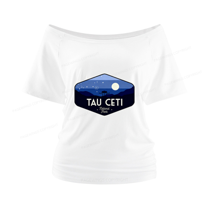 Pagewings Tau Ceti Women Off Shoulder T-shirts