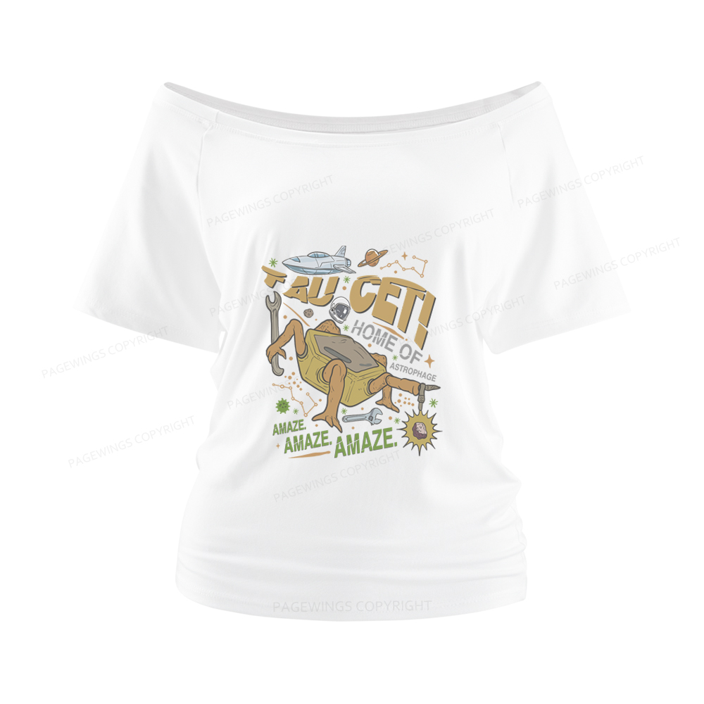 Pagewings Rocky Bookish Women Off Shoulder T-shirts