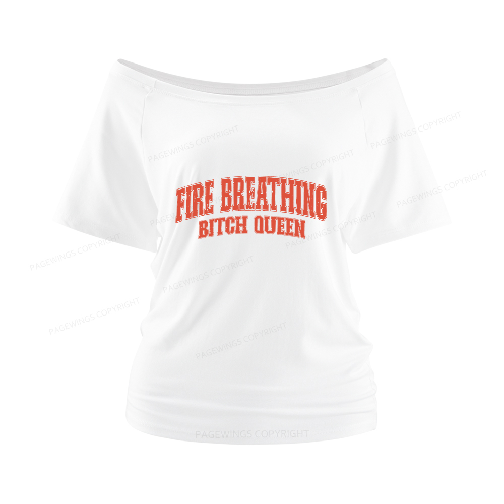 Pagewings Bookish Queen Women Off Shoulder T-shirts