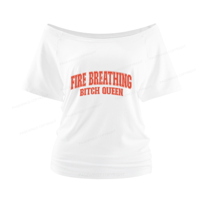 Pagewings Bookish Queen Women Off Shoulder T-shirts