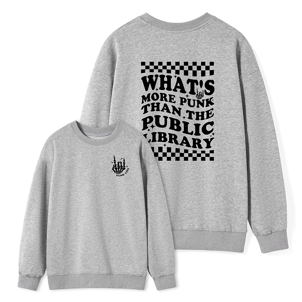 Pagewings punk the public library Unisex Classic Sweatshirt