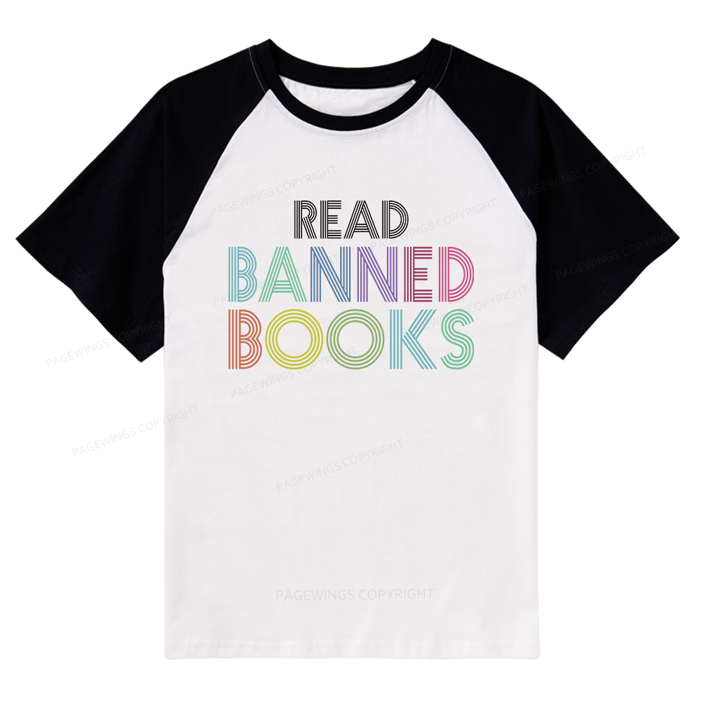 Pagewings Read Banned Books Shirt Raglan T-shirt