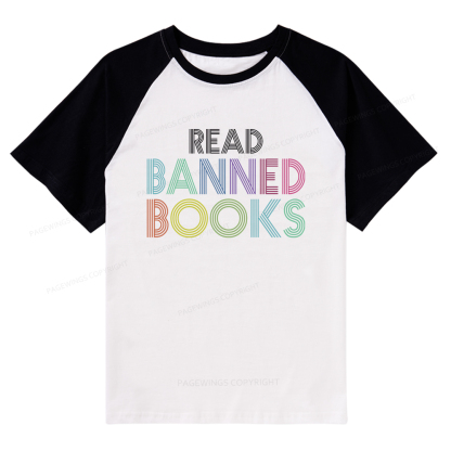 Pagewings Read Banned Books Shirt Raglan T-shirt