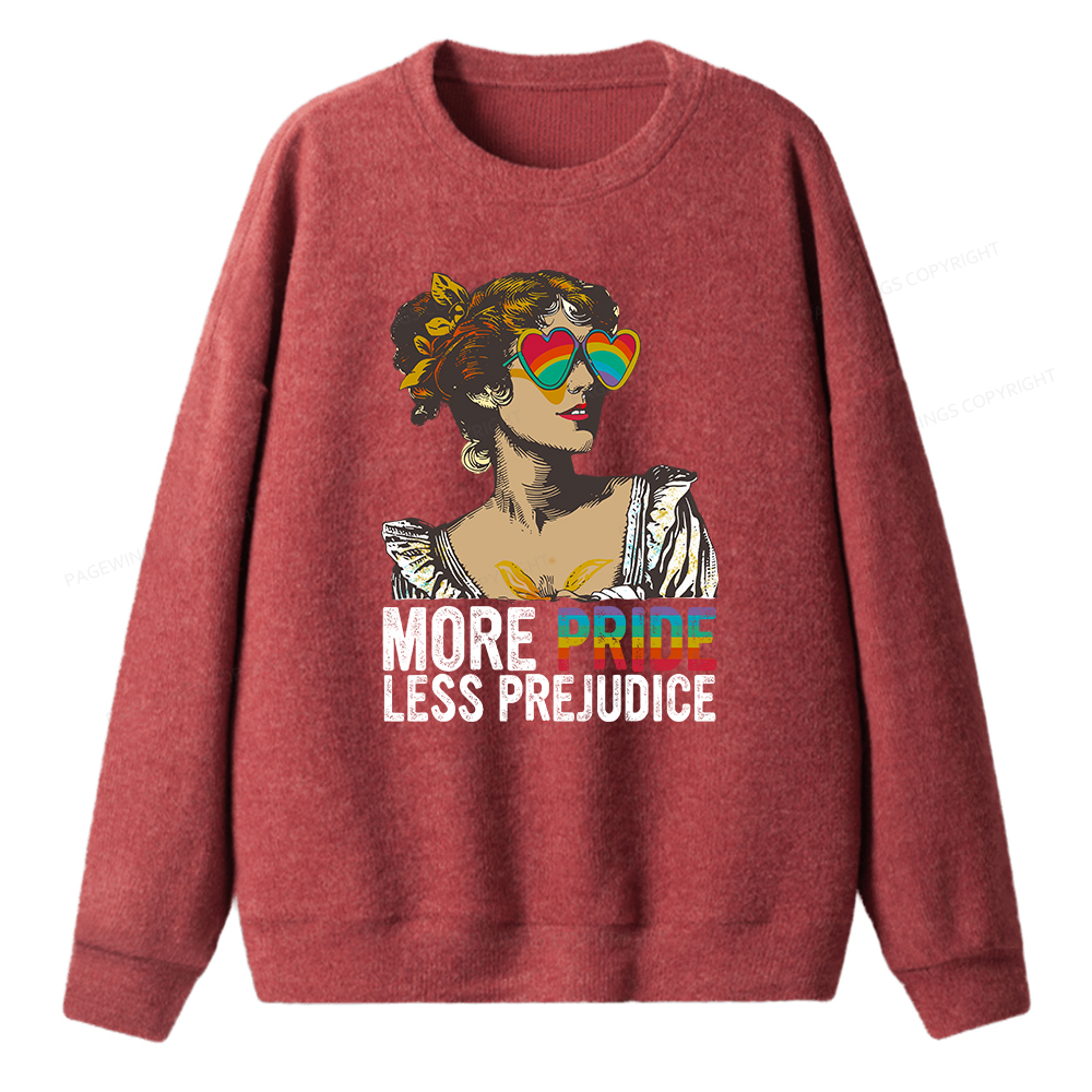 Pagewings More Pride Less Prejudice Unisex Knit Sweatshirt
