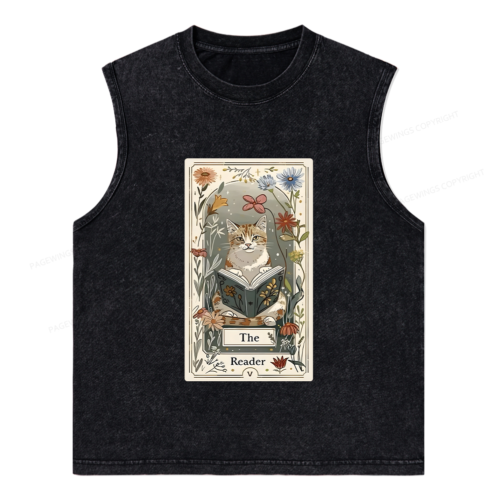 Pagewings The Reader Unisex Washed Tank Top