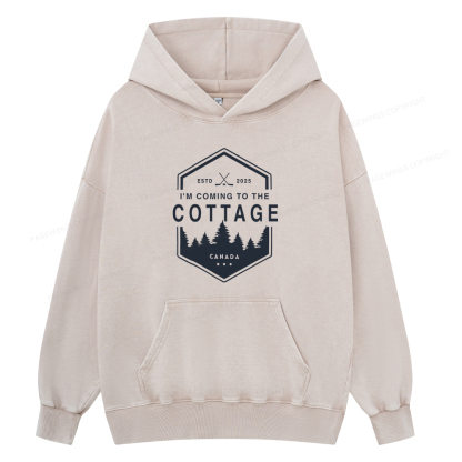 Pagewings Coming To The Cottage Unisex Washed Hoodie
