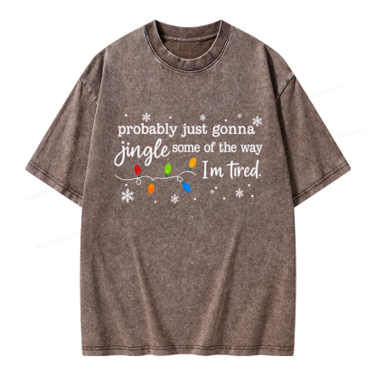 Pagewings Christmas Jingle Song Unisex Washed T-shirt