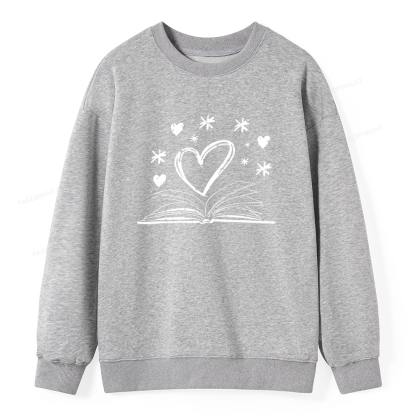 Pagewings Bookworm Librarian Valentines Day Book Unisex Classic Sweatshirt
