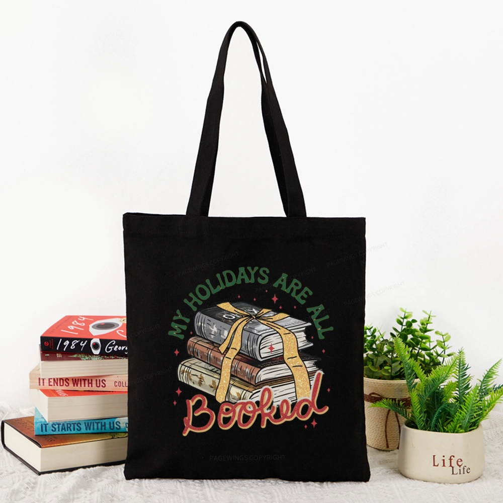 Pagewings My Holidays Are All Booked Christmas Tote Bag