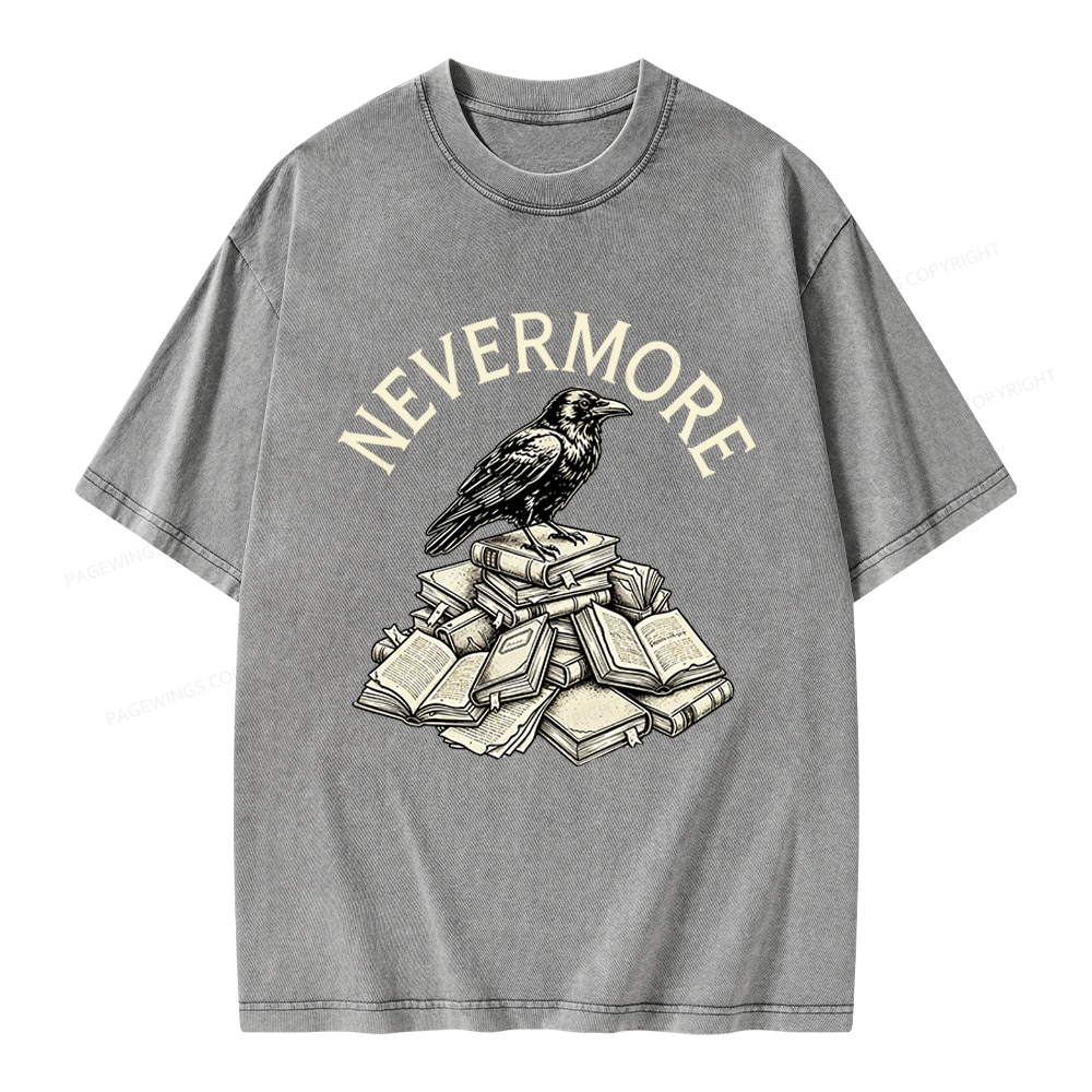 Pagewings Nevermore Unisex Washed T-shirt