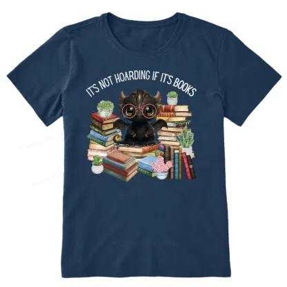 Pagewings Not Hoarding Books Cute Dragon Reading Unisex Classic T-shirt