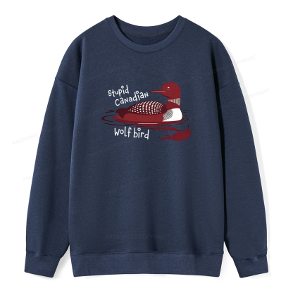 Pagewings Stupid Canadian Wolf Bird Classic Sweatshirt