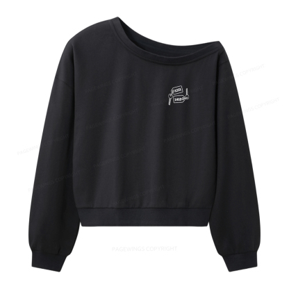 Pagewings Room Numbers Women Off  Shoulder Sweatshirt