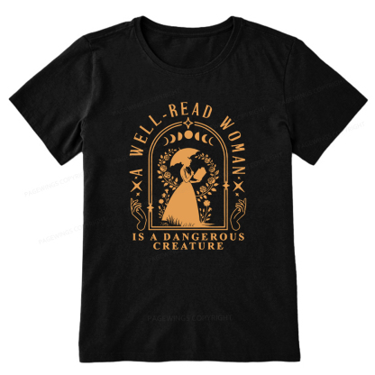 Pagewings A Well-Read Woman Is A Dangerous Creature Unisex Classic T-shirt