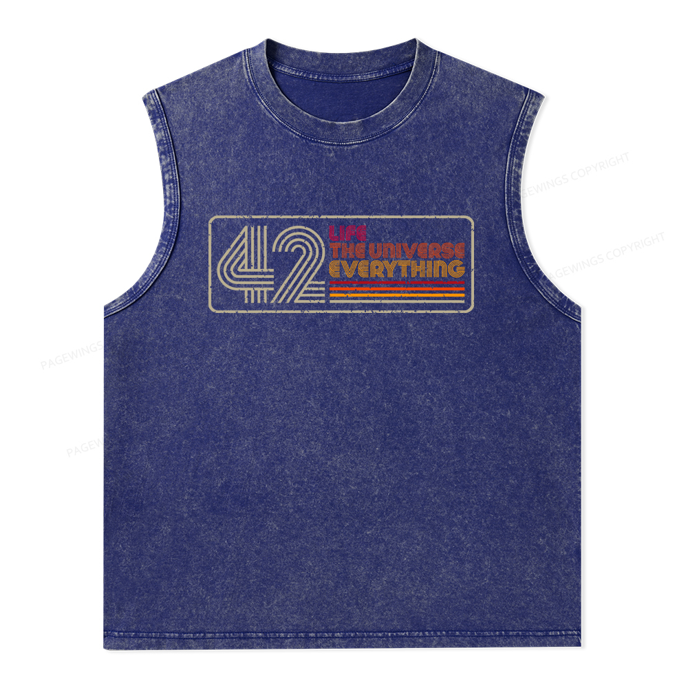 Pagewings Life The Universe Everything Unisex Washed Tank Top