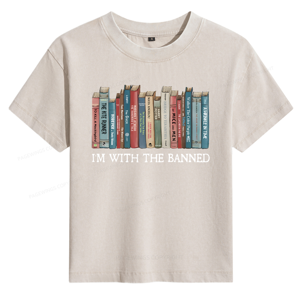 Pagewings I'm With The Banned Women's Washed T-shirt