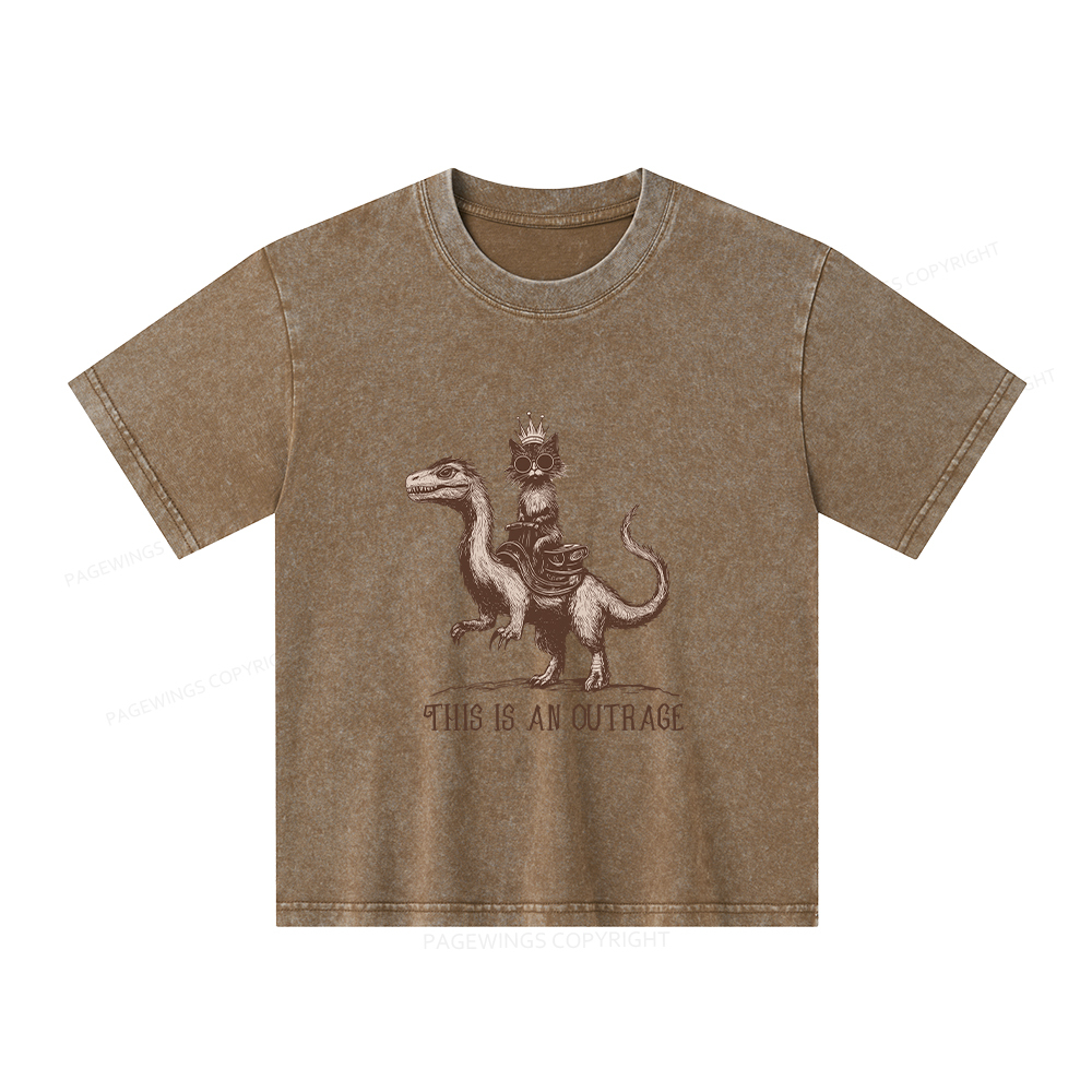 Pagewings Princess Donut Unisex Kids Washed T-shirt