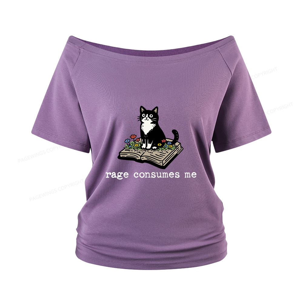 Pagewings Rage Consumes Me Women Off Shoulder T-shirts