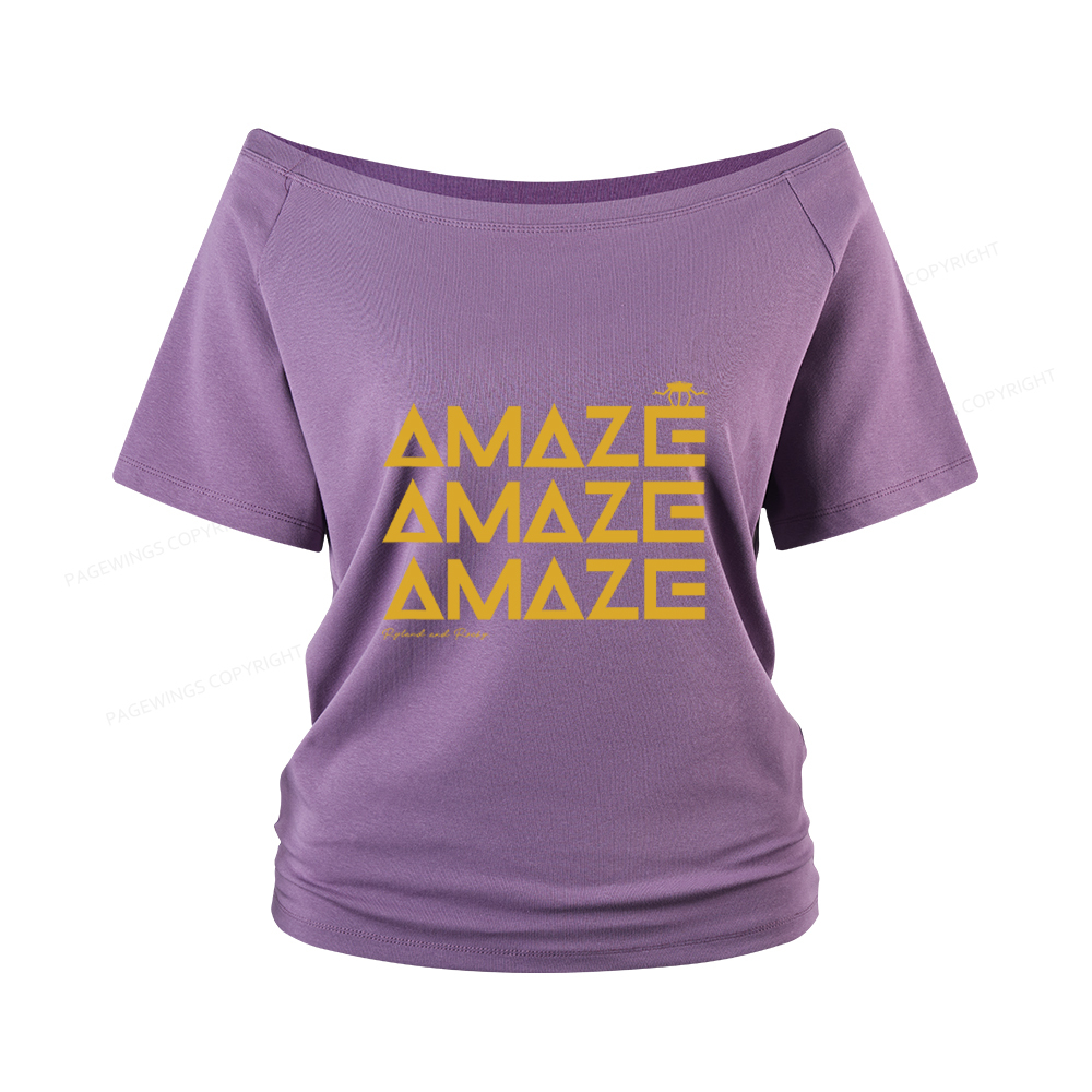 Pagewings Amaze Women Off Shoulder T-shirts