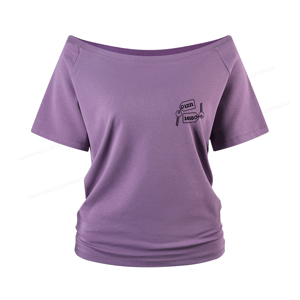 Pagewings Room Numbers Women Off Shoulder T-shirts