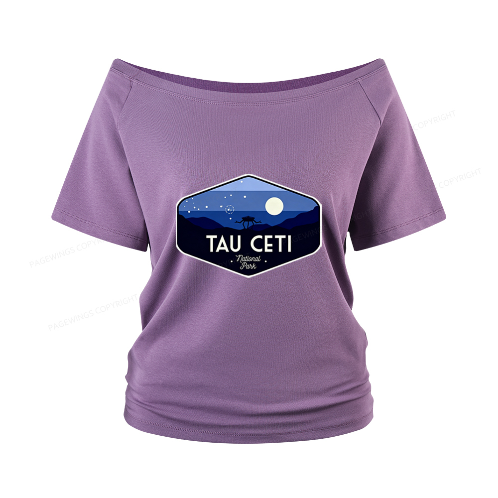 Pagewings Tau Ceti Women Off Shoulder T-shirts